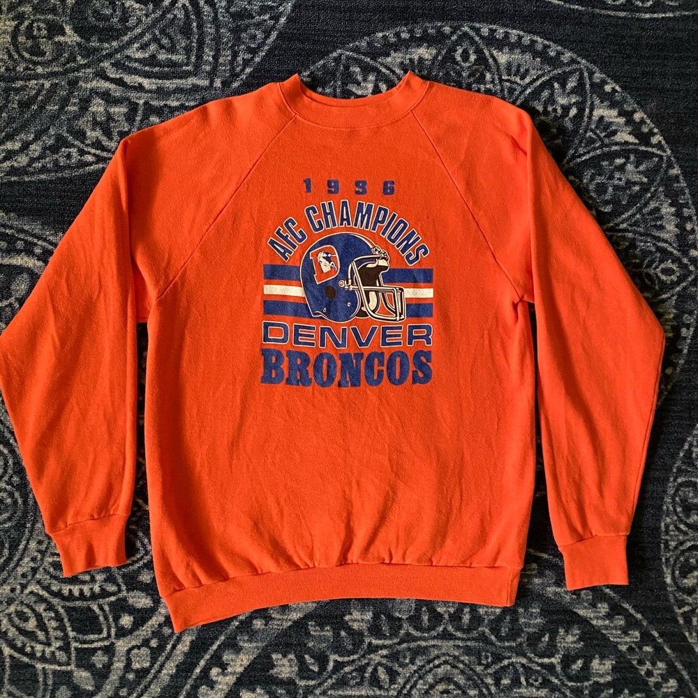 Vintage Denver Broncos 1986 AFC Champions Sweater